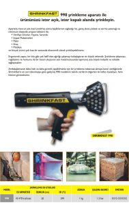 Shrinkfast 998 Srinkleme Tabancasi